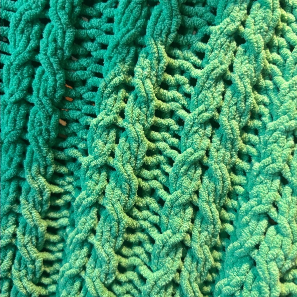 Aerie Cable Car Quarter Zip Sweater in Green - Picture 5 of 6